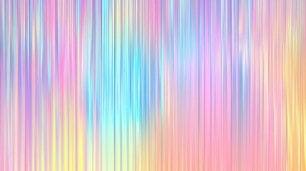 Poster -  iridescent rainbow corrugated ribbed glass background texture. Soft pastel holographic frosted window refraction pattern. Modern blurry pearlescent unicorn foil abstract 