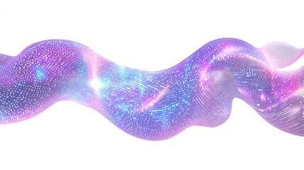 Poster - Futuristic Digital Wave Design Representing Technology and Big Data in a Vibrant and Colorful Aesthetic with Abstract Patterns