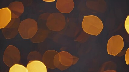 Aufkleber - Bokeh light effect with warm golden tones, abstract background. Artistic photography concept