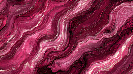 Poster - Pink and black marble texture background with tulip floral arrangement on display