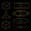 © YukusFaga - design set of golden ornamental frames and labels. Luxury design elements