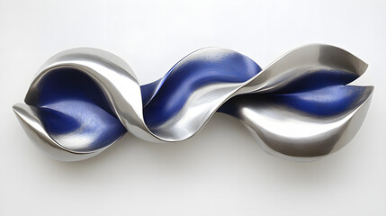Poster - Close up of a metal object on a white surface with a blurred background