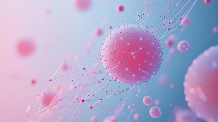 Poster - Abstract Representation of Colorful Spheres with Connecting Lines