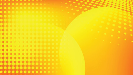 Wall Mural - abstract graphic background with yellow circle and dot pattern