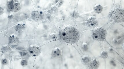 Poster - Abstract Neuron Network in Light Background for Scientific Concepts