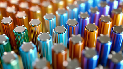 Abstract Colorful Battery Array