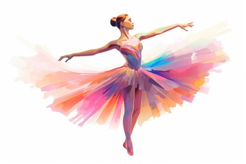 Wall Mural - Adult ballerina dancing ballet.