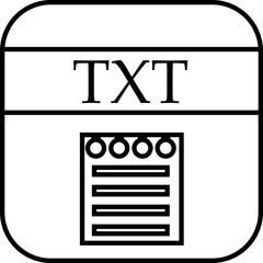 Fototapete - File icon. Format of document on computer outline symbol. TXT file sign. Audio extension graphic multimedia application software folder. Presentation audio design isolated on transparent background.