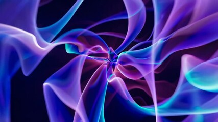 Poster - Abstract purple and blue swirling patterns, colorful digital art. Modern design and creativity concept