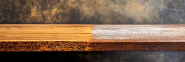 Poster - Comparison of dusty and clean furniture surfaces highlighting the impact of proper cleaning techniques. Generative AI
