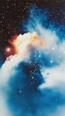 Wall Mural - Glitter galaxy astronomy universe nebula.