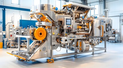 Poster - Automated Stainless Steel Poultry Processing Facility with Efficient Conveyor Belt System for Hygienic and Streamlined Meat Production Featuring modern machinery