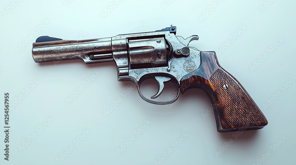 Colt Python Antique Vintage Colt Python Revolver: A Classic Firearm Stock Illustration ...