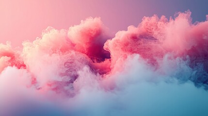 Aufkleber - Ethereal Cloudscape of Pink and Blue Hues a Dreamy Abstract Background for Creative Projects