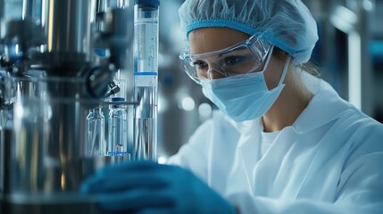 Poster - Engineers developing bioprocessing machines for the pharmaceutical industry.