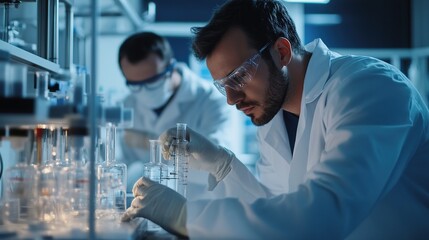 Poster - Engineers developing bioprocessing machines for the pharmaceutical industry.