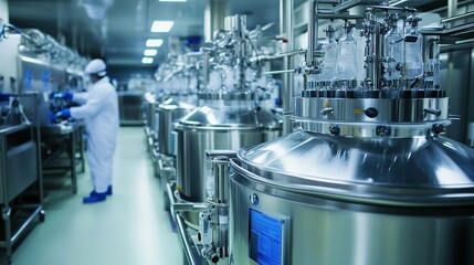 Poster - Engineers developing bioprocessing machines for the pharmaceutical industry.