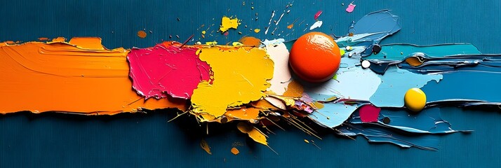 Poster - Vibrant abstract fluid art composition with swirling blended colors in dynamic flowing motion  Captivating expressive and contemporary digital painting or with an feel