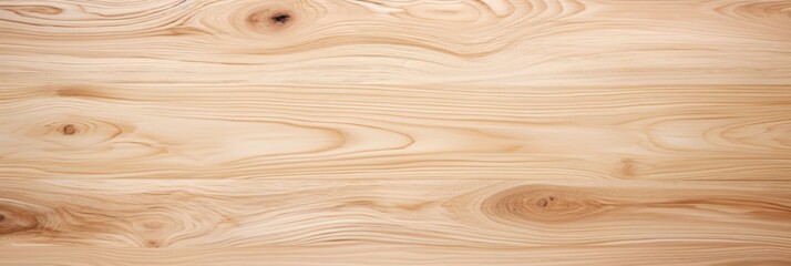 Poster - Top View of Smooth Natural Wood Surface with Light Brown Grain Patterns, Ideal for Backgrounds or Textures in Design Projects