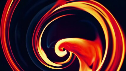 Aufkleber - Swirling fiery spiral abstract art, dynamic energy concept