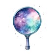 © Rawpixel.com - Magnifying glass in Watercolor style astronomy universe galaxy.