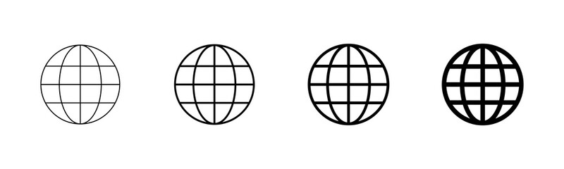 Wall Mural - web icon vector isolated on white background. website vector icon. internet world vector