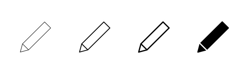 Leinwandbilder - Pencil icon vector isolated on white background. Pencil vector icon