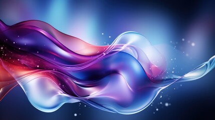 Poster - Abstract Light Waves with Colorful Flowing Patterns and Soft Glow in a Vibrant Background for Creative Design and Artistic Projects