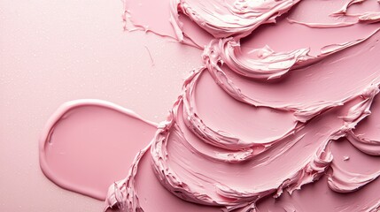 Poster - Delicate pink paint strokes create a textured background with a smooth and creamy feel