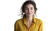 © Krtola  - Young woman smiling and expressing positive emotions on transparent background