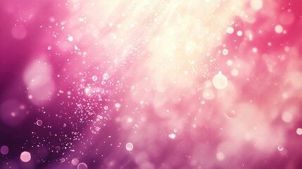 Poster - Ethereal pink abstract background with sparkling light and bokeh creating a dreamy atmosphere