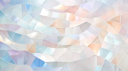 Poster - Abstract iridescent mosaic with pastel colors creating a soft and dreamy background texture