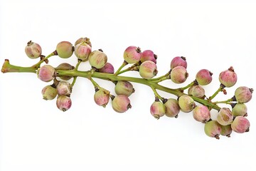Aufkleber - Exotic fruit branch on white background showcasing nature's beauty and vibrant colors