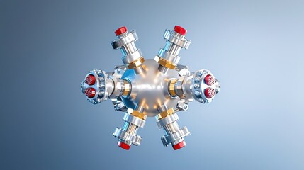 Poster - Radial Engine Detailed View Precision Engineering Component Aircraft Power Technology Design