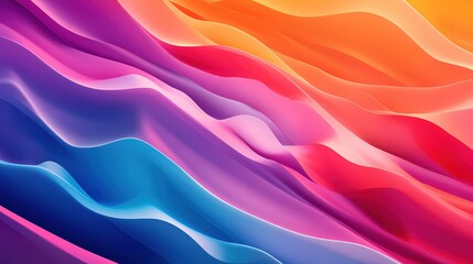 Poster - Abstract Colorful Waves Background with Smooth Gradient Texture and Vibrant Artistic Design