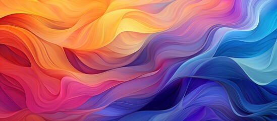 Wall Mural - Abstract watercolor colorful texture effect smooth painting background. AI generated image