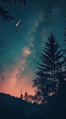 Wall Mural - comet astronomy outdoors nature.