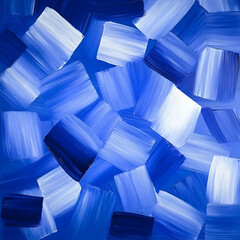 Wall Mural - Abstract Blue Hues Acrylic Painting