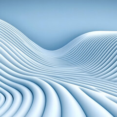 Poster - Abstract 3D Blue Wave Background Illustration