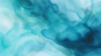 Poster - Abstract Blue Watercolor Background with Fluid Brush Strokes and Soft Blending for Artistic and Creative Designs
