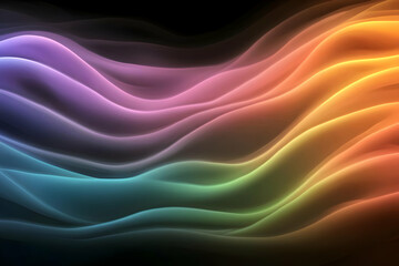 Wall Mural - Abstract Wave Background, Colorful Flowing Design