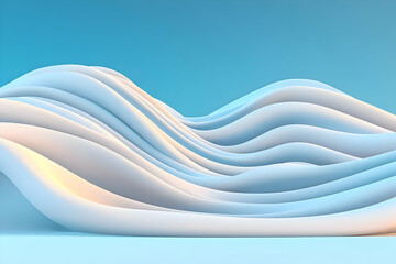 Poster - Abstract 3D Wave Background Design