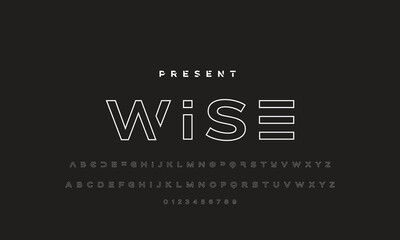 Poster - Abstract minimal future alphabet fonts. simple typography sport future creative font . vector illustrator