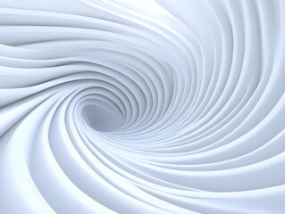 Wall Mural - Abstract 3D Swirling White Background Illustration