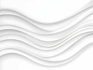 Sticker - Abstract White Wave Background Illustration