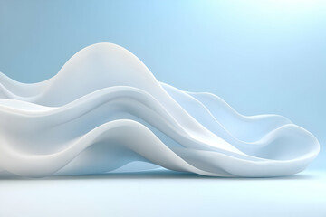 Wall Mural - Abstract 3D Wave Background Illustration