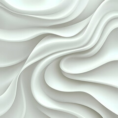 Sticker - Abstract 3D White Wave Background Illustration