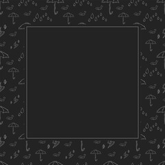 Wall Mural - weather frame. doodle weather square frame. hand drawn weather frame background. weather background