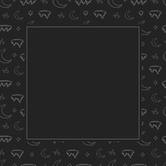 Wall Mural - weather frame. doodle weather square frame. hand drawn weather frame background. weather background