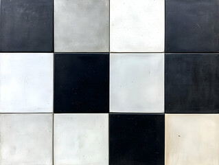 Wall Mural - Abstract Grey, Black and White Tile Background